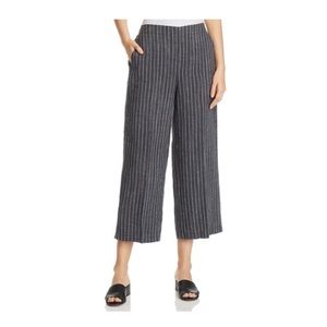 NWT Eileen Fisher Striped Wide Cropped Leg Pant